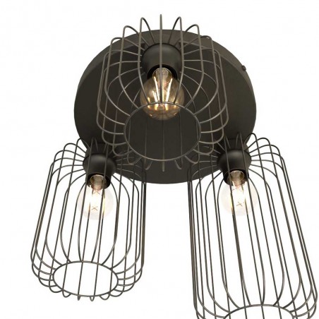 Flush light Coberti Black (3 lights)