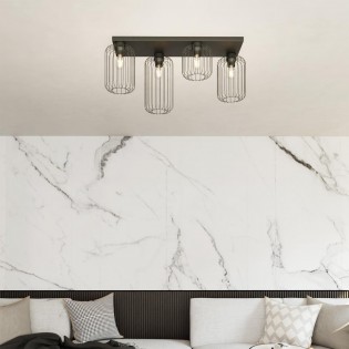 Flush light Coberti Negro (4 lights)