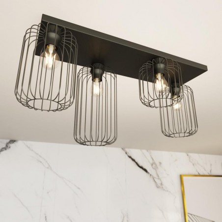 Flush light Coberti Negro (4 lights)