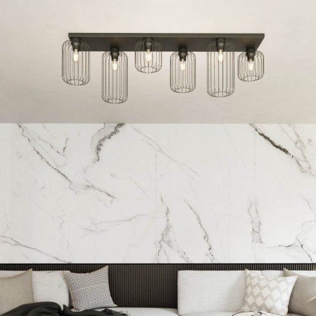 Flush light Coberti Black (6 lights)