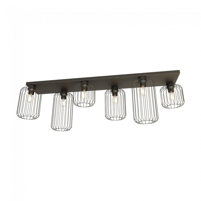Plafón de techo Coberti Negro (6 luces)