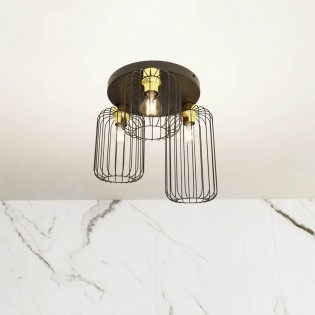 Plafón de techo Coberti Oro (3 luces)