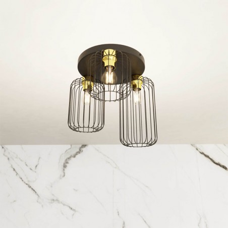 Flush light Coberti Gold (3 lights)