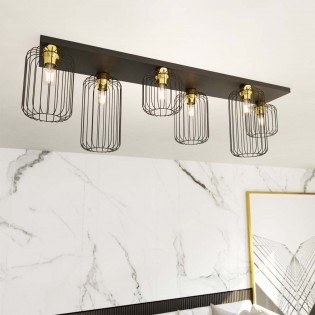 Plafón de techo Coberti Oro (6 luces)