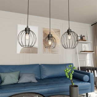 Ceiling lamp Fersan Black (3 lights)