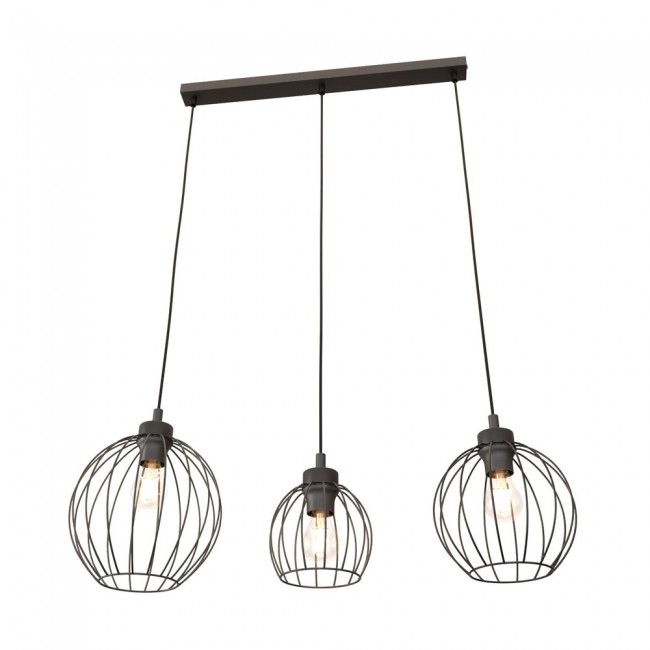 Lámpara de techo Fersan Negro (3 luces)