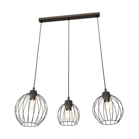 Lámpara de techo Fersan Negro (3 luces)