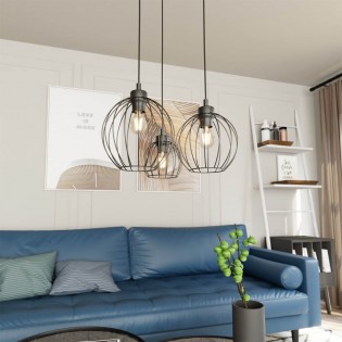 Ceiling lamp Fersan Black II (3 lights)
