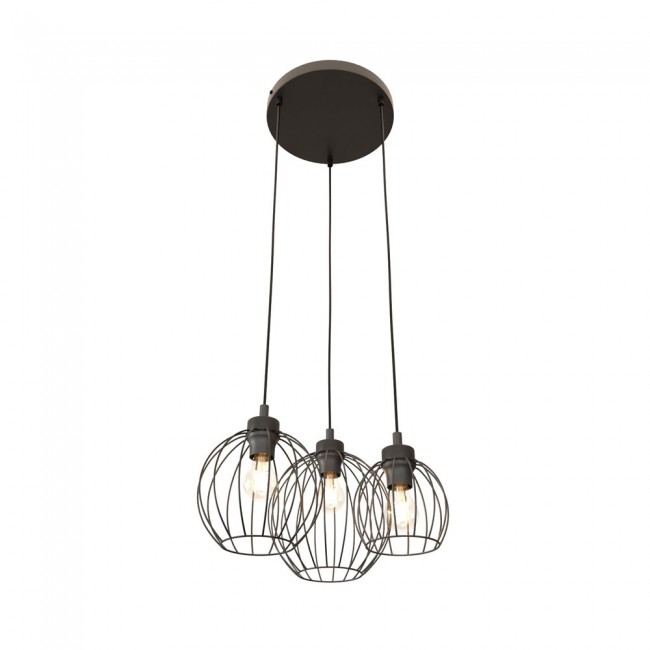 Lámpara de techo Fersan Negro II (3 luces)