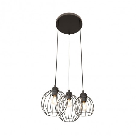 Lámpara de techo Fersan Negro II (3 luces)