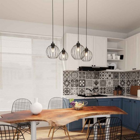 Ceiling lamp Fersan Black (4 lights)