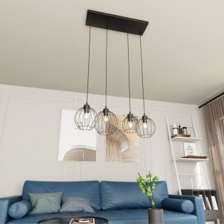 Ceiling lamp Fersan Black (4 lights)