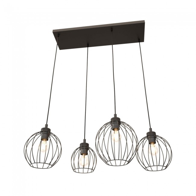 Ceiling lamp Fersan Black (4 lights)