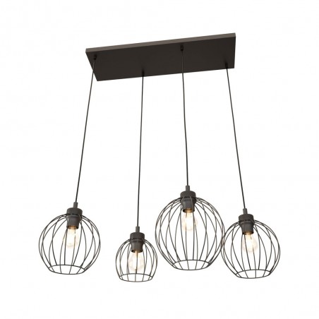 Lámpara de techo Fersan Negro (4 luces)