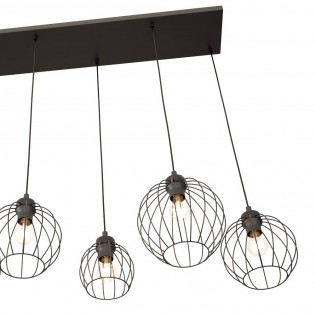 Lámpara de techo Fersan Negro (6 luces)