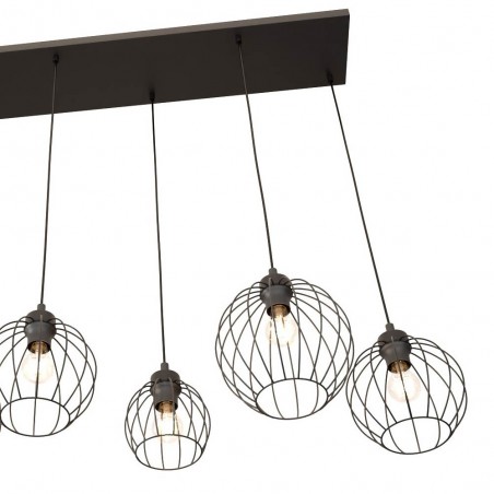 Lámpara de techo Fersan Negro (6 luces)