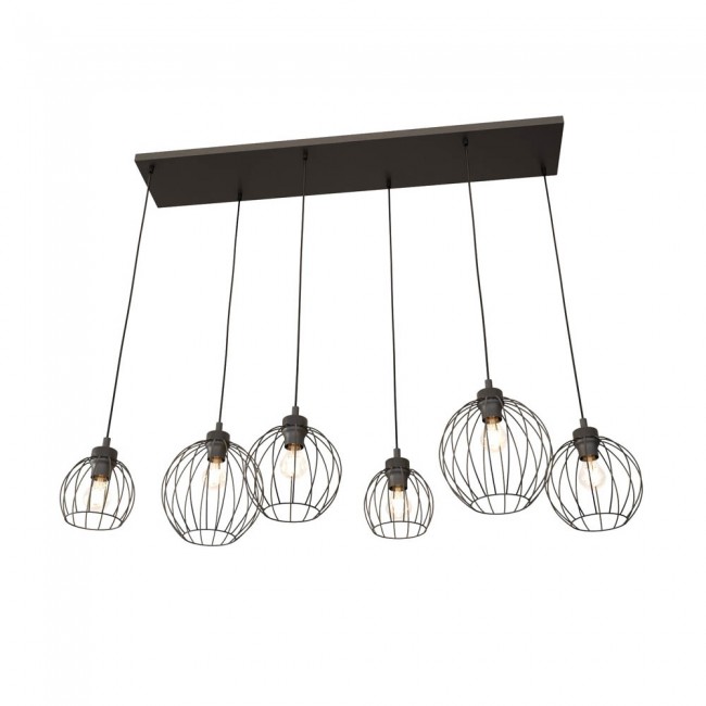 Ceiling lamp Fersan Black (6 lights)