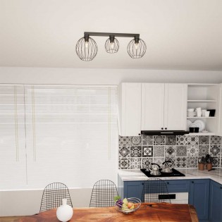 Ceiling track light Indo Black (3 lights)