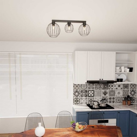 Ceiling track light Indo Black (3 lights)
