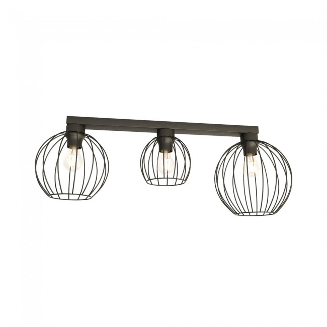Regleta de techo Indo Negro (3 luces)