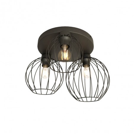 Flush light Indo Black (3 lights)