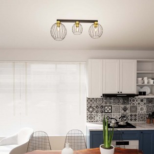Regleta de techo Indo Oro (3 luces)