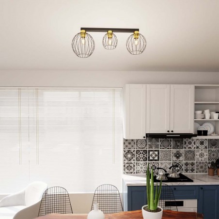 Ceiling track light Indo Gold (3 lights)