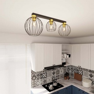 Ceiling track light Indo Gold (3 lights)