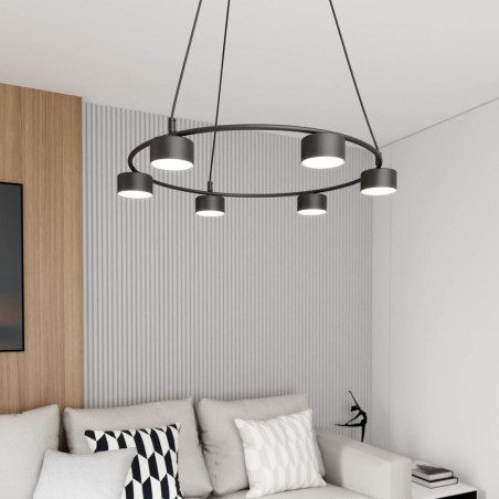 Lámpara de techo Discover Negro (6 luces)