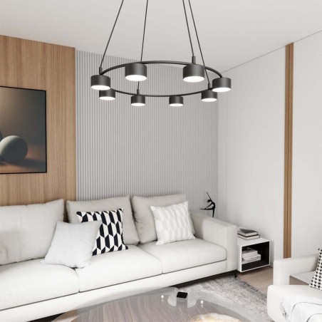 Ceiling lamp Discover Black (8 lights)