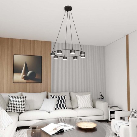 Ceiling lamp Discover Black (8 lights)