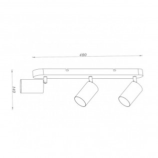 Ceiling track light Andy (3 lights)