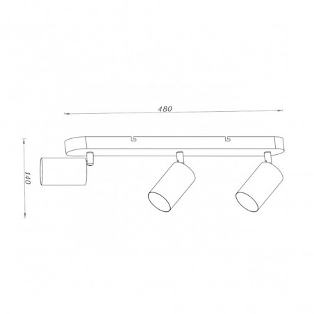 Ceiling track light Andy (3 lights)