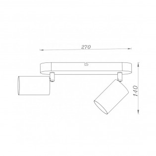 Ceiling track light Andy (2 lights)