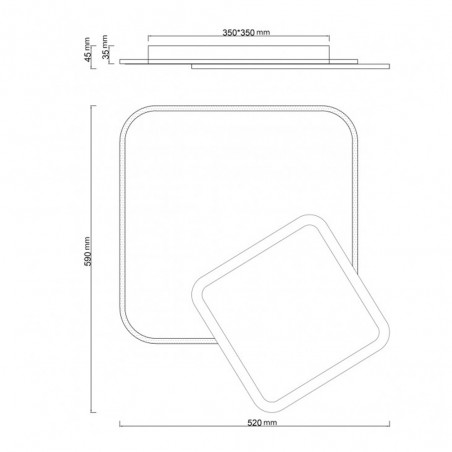 Plafón de techo LED Arnau CCT Dim (70W)
