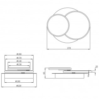 Flush light LED Bossa (15W)