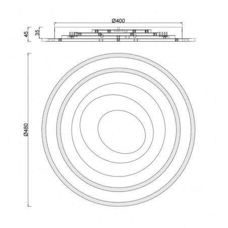 Flush light LED Castedu CCT Dim (123W)