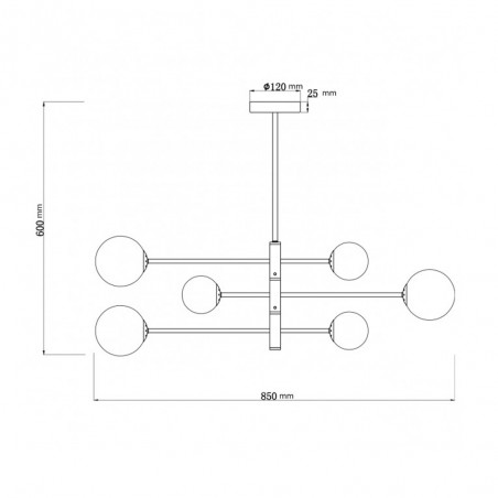 Ceiling lamp Cosmica (6 lights)