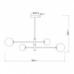 Ceiling lamp Cosmica (4 lights)