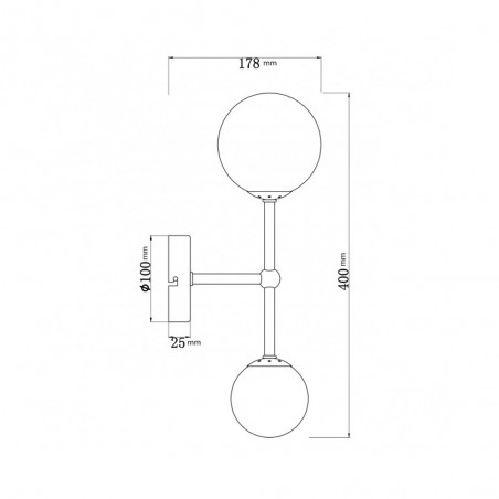 Aplique de pared Cosmica (2 luces)