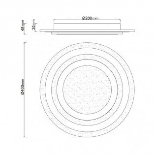 Plafón de techo LED Galet (38W)