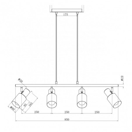 Pendant lamp Maena (4 lights)