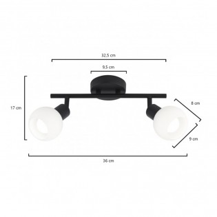Regleta de techo Opal (2 luces)