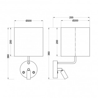 Aplique de pared Oregon