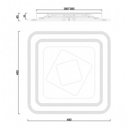 Flush light LED Rado (97W)