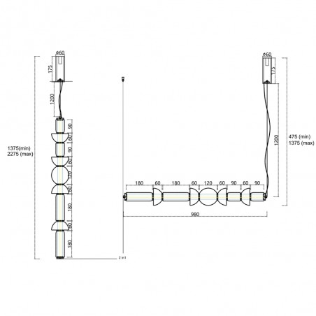 LED Pendant Lamp Cosmo (39W)