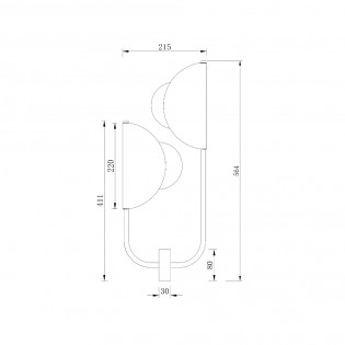 Aplique de pared Tropic II (2 luces)
