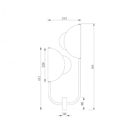 Aplique de pared Tropic II (2 luces)