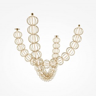 Aplique de pared LED Golden Cage (117W)