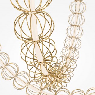 LED Pendant Lamp Golden Cage (107W)